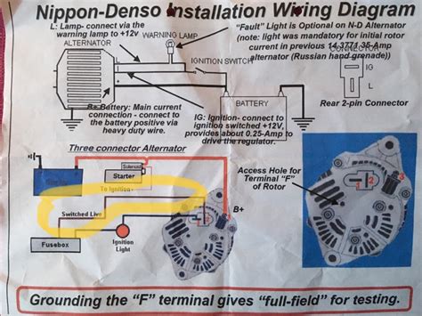 denso alternator wiring diagram tach 